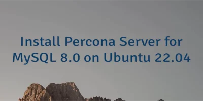 Install Percona Server for MySQL 8.0 on Ubuntu 22.04