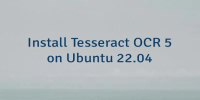 Install Tesseract OCR 5 on Ubuntu 22.04
