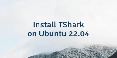Install TShark on Ubuntu 22.04