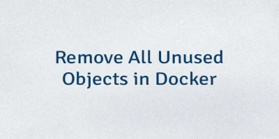 Remove All Unused Objects in Docker