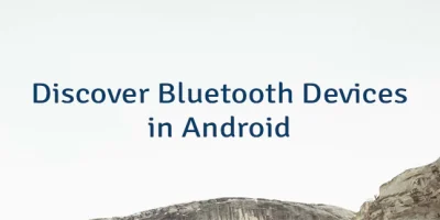 Discover Bluetooth Devices in Android