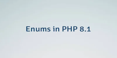 Enums in PHP 8.1