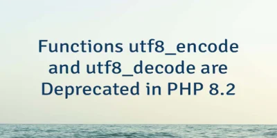Functions utf8_encode and utf8_decode are Deprecated in PHP 8.2