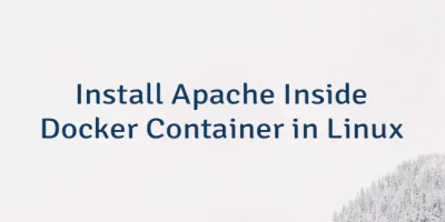 Install Apache Inside Docker Container in Linux