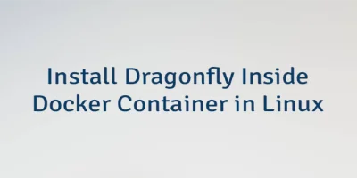 Install Dragonfly Inside Docker Container in Linux