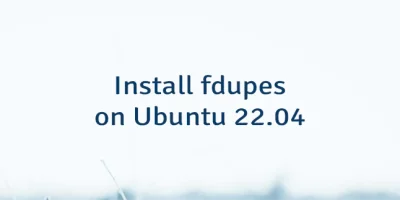 Install fdupes on Ubuntu 22.04