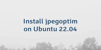 Install jpegoptim on Ubuntu 22.04