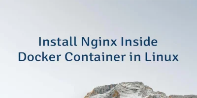 Install Nginx Inside Docker Container in Linux