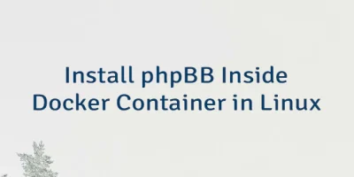 Install phpBB Inside Docker Container in Linux