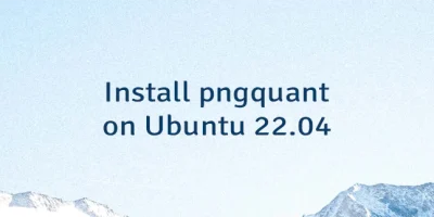 Install pngquant on Ubuntu 22.04