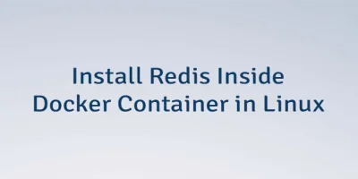 Install Redis Inside Docker Container in Linux