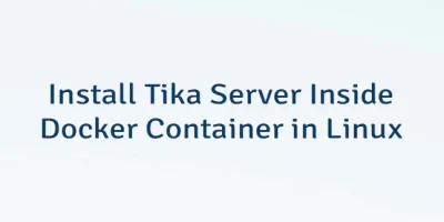 Install Tika Server Inside Docker Container in Linux