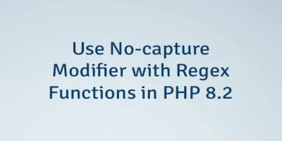 Use No-capture Modifier with Regex Functions in PHP 8.2