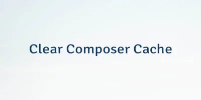Clear Composer Cache