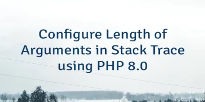Configure Length of Arguments in Stack Trace using PHP 8.0