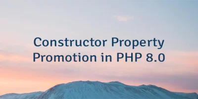 Constructor Property Promotion in PHP 8.0