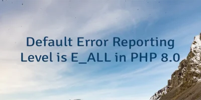 Default Error Reporting Level is E_ALL in PHP 8.0