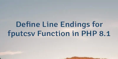 Define Line Endings for fputcsv Function in PHP 8.1