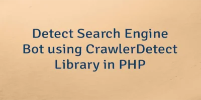 Detect Search Engine Bot using CrawlerDetect Library in PHP