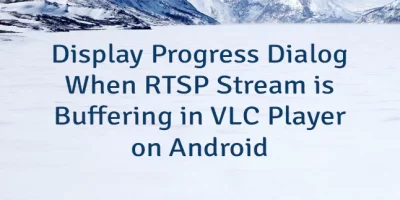 Display Progress Dialog When RTSP Stream is Buffering in VLC Player on Android