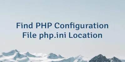 Find PHP Configuration File php.ini Location