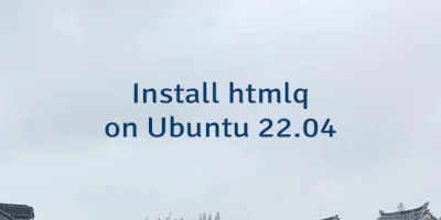 Install htmlq on Ubuntu 22.04