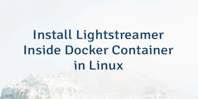 Install Lightstreamer Inside Docker Container in Linux
