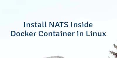 Install NATS Inside Docker Container in Linux