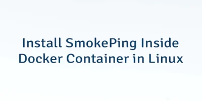 Install SmokePing Inside Docker Container in Linux