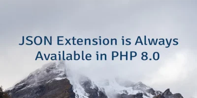 JSON Extension is Always Available in PHP 8.0
