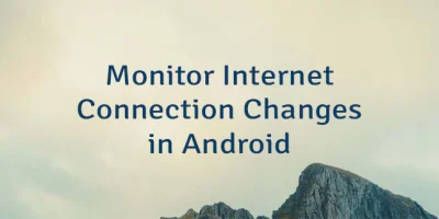 Monitor Internet Connection Changes in Android