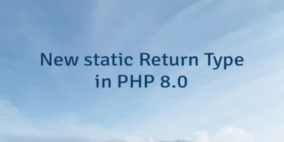 New static Return Type in PHP 8.0