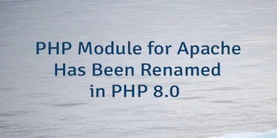 PHP Module for Apache Has Been Renamed in PHP 8.0