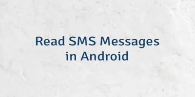 Read SMS Messages in Android