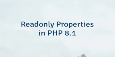 Readonly Properties in PHP 8.1