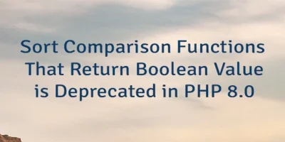 Sort Comparison Functions That Return Boolean Value is Deprecated in PHP 8.0