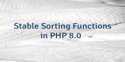 Stable Sorting Functions in PHP 8.0