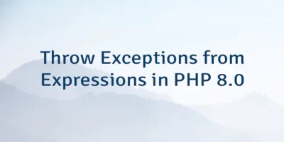 Throw Exceptions from Expressions in PHP 8.0