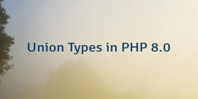 Union Types in PHP 8.0