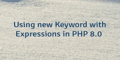 Using new Keyword with Expressions in PHP 8.0