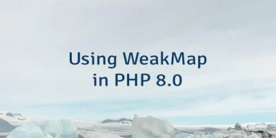 Using WeakMap in PHP 8.0