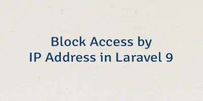 Block Access by IP Address in Laravel 9