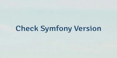Check Symfony Version