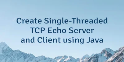 Create Single-Threaded TCP Echo Server and Client using Java