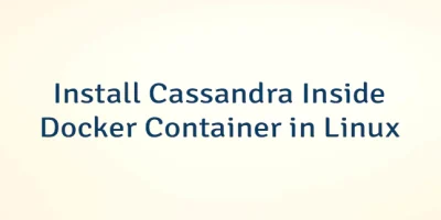 Install Cassandra Inside Docker Container in Linux