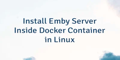 Install Emby Server Inside Docker Container in Linux