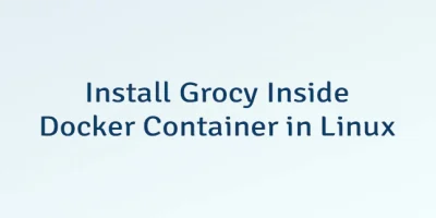 Install Grocy Inside Docker Container in Linux