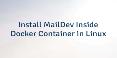 Install MailDev Inside Docker Container in Linux