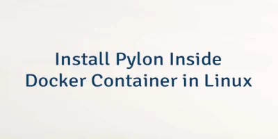 Install Pylon Inside Docker Container in Linux