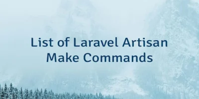 List of Laravel Artisan Make Commands